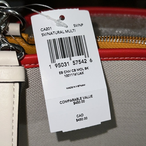 🚨SOLD🚨COACH Mollie Smooth Leather & Jacquard Colorblock Double Straps Bucket Bag - Picture 14 of 14